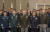 김승겸 합참의장(앞줄 왼쪽 둘째)이 20일 미국 워싱턴 D.C.에서 마크 A. 밀리 미국 합참의장(앞줄 가운데), 야마자키 코지 일본 통막장(앞줄 오른쪽 둘째)과 3자 회의를 한 후 기념촬영을 하고 있다. 사진 합동참모본부