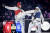 월드태권도 그랑프리 3차대회 결승전에서 요르단의 카림 자이드에 발차기를 시도하는 진호준. 사진 세계태권도연맹