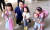 윤석열 대통령이 지난 5월 31일 서울 서초구 서초동 아크로비스타 사저 앞에서 출근하기 전 만난 이웃 아이들과 사진을 촬영하고 있다. 연합뉴스