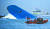 2014년 4월 16일 인천에서 제주로 오가는 청해진해운 소속 여객선 세월호가 전라남도 진도군 관매도 부근 해상(맹골수도)에서 침몰했다. 당시 병풍도 북쪽 20km 해상에서 수색대원들이 침몰된 선박에서 수색작업을 하고 있다. [중앙포토]