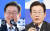 지난 3월 민주당 대선 후보였던 이재명 대표 모습(왼쪽), 오른쪽은 최근 국회 회의 당시. 연합뉴스