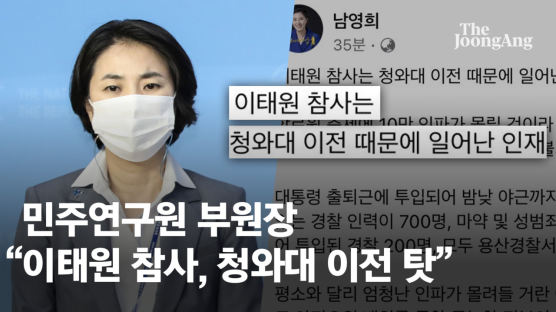 野남영희 "이태원 참사, 靑이전 탓"…지도부 "SNS 신중해야"