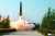 북한이 9일 오후 단거리탄도미사일(SRBM) 1발을 평안남도 숙천군 일대에서 동해상으로 발사했다. 사진은 지난 2019년 5월 9일 '북한판 이스칸데르'로 불리는 KN-23 발사 장면. 연합뉴스 