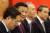 지난 2017년 11월 베트남 하노이를 방문한 시진핑 중국 국가주석이 응우옌푸쫑 베트남 공산당 총서기와 정상회담을 하고 있는 모습. 시 주석 오른편에 앉은 인물이 딩쉐샹 중국 공산당 중앙판공청 주임이다. AFP=연합뉴스
