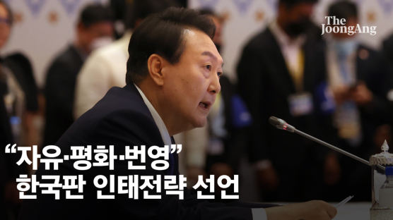 尹 "자유·평화·번영의 인도-태평양"…한국판 인태전략 선언
