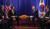 윤석열 대통령이 13일(현지시간) 캄보디아 프놈펜 한 호텔에서 조 바이든 미국 대통령과 정상회담을 하고 있다. 연합뉴스