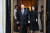 윤석열 대통령과 김건희 여사가 9월 19일(현지시간) 엘리자베스 2세 여왕의 장례식에 참석하기 위해 런던의 한 호텔을 나서는 모습. 연합뉴스
