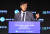 이창용 한국은행 총재가 한국은행과 한국경제학회 주최로 11일 서울 중구 웨스틴조선호텔에서 열린 국제 컨퍼런스에서 개회사를 하고 있다.뉴스1