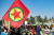 지난 13일 시리아 쿠르드족이 튀르키예의 쿠르드 탄압에 항의하며 시위를 벌이고 있다. AFP=연합뉴스 
