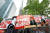 유튜브 채널 '서울의소리' 관계자들이 6월 14일 오후 서울 서초구에 위치한 윤석열 대통령의 자택 앞에서 24시간 집회를 하고 있다. 연합뉴스