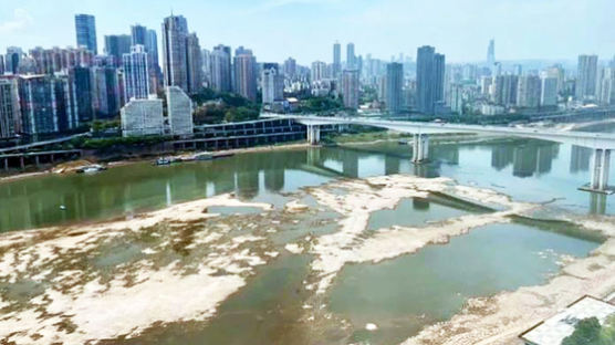 중국 61년만에 최악 폭염…'젖줄' 양쯔강도 바닥 드러났다
