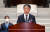 오석준 신임 대법관이 28일 서울 서초구 대법원에서 열린 취임식에서 취임사를 하고 있다. 뉴스1