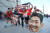 가나전을 앞두고 경기장소인 에듀케이션시티 스타디움 앞에서 응원전을 펼치는 한국 축구팬들. 로이터=연합뉴스
