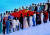 지난 4일 오후 중국 베이징 국립 경기장에서 열린 2022 베이징 겨울 올림픽 개막식에서 한복을 입은 한 공연자가 중국 국기인 오성홍기 입장식에 참여하고 있다. [베이징=뉴시스]