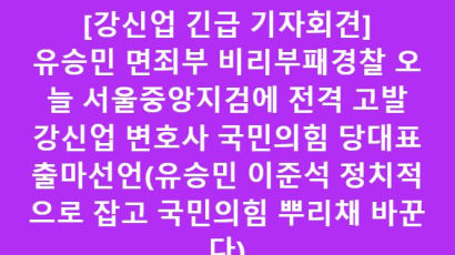 '건희사랑 전회장' 강신업 "與 뿌리채 바꾼다"…당대표 출마 선언