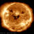 NASA가 관측한 태양의 코로나 홀. 눈과 입이 웃는 모양이다. 이 영상은 자외선 영역대에서 찍은 것으로 인간의 육안으로는 보이지 않는다. 사진 NASA SDO