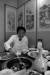 아베 전 총리가 도쿄 시부야쿠의 한국식당 '카레아'에서 식사를 하고 있는 모습