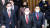  주호영 국민의힘 원내대표(앞줄 가운데)가 6일 오전 서울 여의도 국회에서 열린 원내대책회의에 참석하고 있다. 김경록 기자