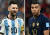 2022 카타르 월드컵 동안 아르헨티나의 공격수인 리오넬 메시(왼쪽)와 프랑스 공격수인 킬리안 음바페. AFP=연합뉴스