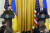 조 바이든 미국 대통령과 볼로디미르 젤렌스키 우크라이나 대통령이 21일 미국 워싱턴 백악관에서 공동 기자회견을 하고 있다. AP=연합뉴스