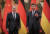 올라프 숄츠 독일 총리가 11월 4일 중국 베이징 인민대회당에서 시진핑 국가 주석을 접견했다. 숄츠는 총리로서 중국을 처음 방문했다. [DPA=연합뉴스]