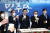 더불어민주당 이재명 대표(가운데)와 박홍근 원내대표(왼쪽 둘째) 등 참석자들이 1일 중앙당사에서 열린 신년인사회에서 건배하고 있다. [연합뉴스]