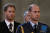 영국 윌리엄 왕세자(오른쪽)와 해리 왕자(왼쪽)가 지난해 9월 14일 런던 버킹엄궁에서 열린 엘리자베스 2세 여왕의 장례 행사에 참석했다. 로이터=연합뉴스