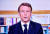 에마뉘엘 마크롱 프랑스 대통령이 지난해 12월 31일 파리 엘리제궁에서 신년사를 하고 있다. 마크롱 대통령은 이 자리에서 2023년은 연금 개혁의 해가 될 것이라고 말했다. AFP=연합뉴스