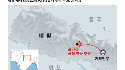 네팔 여객기 추락사고…한국인 둘 등 72명 탑승
