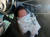 지난 20일 오후 갓난아이를 발견한 경찰관이 순찰차에서 아이를 안고 있다. 뉴시스