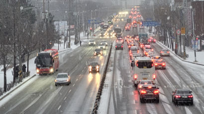 "반도 못 가고 도로에 고립됐다"…거센 눈발 속 출근길 전쟁