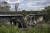 지난 22일 리시찬스크와 세베로도네츠크를 연결하는 다리가 파괴된 모습. AFP=연합뉴스