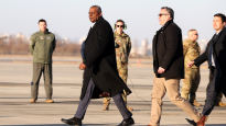 [포토타임] 로이드 오스틴 미국 국방장관 입국...내일 한미 국방장관 회담