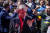 9일(현지시간) 폴란드 바르샤바에서 열린 전승절 행사에서 물감 세례를 당한 세르게이 안드레예프 주폴란드 러시아 대사. AFP=연합뉴스