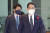 기시다 후미오(오른쪽) 일본 총리와 그의 장남인 쇼타로 총리 정무비서관. [연합뉴스]