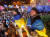 2013년 11월 26일 우크라이나 수도 키이우의 마이단 광장에서 열린 EU 통합 지지 집회에 시위대가 참석하고 있다. 로이터=연합뉴스