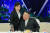 북한 김정은 국무위원장이 딸 김주애(왼쪽)와 함께 건군절(2월 8일) 75주년 기념연회에 참석했다고 조선중앙통신이 8일 보도했다. 연합뉴스 