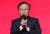 김재원 국민의힘 최고위원 후보가 16일 오후 광주 김대중컨벤션센터에서 열린 제3차 전당대회 광주·전북·전남 합동연설회에서 정견 발표를 하고 있다. 연합뉴스