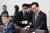 한동훈 법무부 장관이 21일 서울 용산 대통령실 청사에서 열린 국무회의에 참석하고 있다. 사진 대통령실통신사진기자단