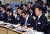 배우 박성웅이 23일 청와대 영빈관에서 열린 제4차 수출전략회의에 참석하고 있다. 연합뉴스