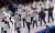 일본 훗카이도 삿포로 돔에서 열린 2017 삿포로 동계아시안게임 개막식에서 한국 선수단이 입장하고 있다. 뉴시스