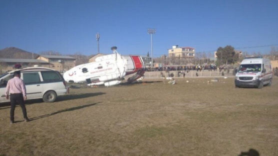 이란 체육부 장관 탄 헬기 추락…"1명 사망·16명 부상"