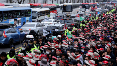 [사진] 건설노조 4만명 도심 집회에 교통 혼잡