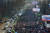 28일 오후 서울 숭례문 앞에서 건설노조 탄압 규탄 민주노총 결의대회가 열리고 있다. 이들은 윤석열 정부가 '건폭(건설노조 폭력배)'이라며 노조 탄압을 할 것이 아니라 건설안전특별법을 제정해 안전대책을 마련할 것을 촉구했다. 뉴스1