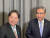 박진 외교부 장관(오른쪽)과 하야시 요시마사 일본 외상이 지난달 18일(현지시간) 독일 뮌헨안보회의가 열리는 바이어리셔 호프 호텔에서 한일 외교부 장관 회담을 하고 있다. 사진 외교부 