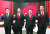 국민의힘 황교안(왼쪽부터), 김기현, 안철수, 천하람 당대표 후보가 지난 3일 오후 서울 마포구 채널A에서 열린 국민의힘 당대표 후보자 토론회에서 기념 촬영을 하고 있다. 뉴스1