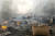5일(현지시각) 방글라데시 콕스 바자르 지역의 발루칼리수용소에서 큰 화재가 발생했다. AP=연합뉴스