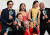 영화 '에브리씽 에브리웨어 올 앳 원스' 출연 배우들이 지난달 26일(현지 시간) 미국 캘리포니아에서 열린 제29회 배우조합상 시상식에서 수상을 자축하고 있다. [AFP=연합뉴스]