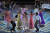  12일(현지 시간) 미국 LA 돌비극장에서 열린 제95회 아카데미 시상식에서 주제가상 후보에 오른 인도 영화 'RRR'의 주제가 'Naatu Naatu' 축하 공연이 펼쳐지고있다. AP=연합뉴스