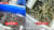  중국 일간지 신경보가 공개한 영상 속 붕사로 세척한 후 검게 변한 해삼(왼쪽)과 원래 모습이다. 사진 신경보 캡처